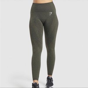 Gymshark vital seamless leggings, dark green, small